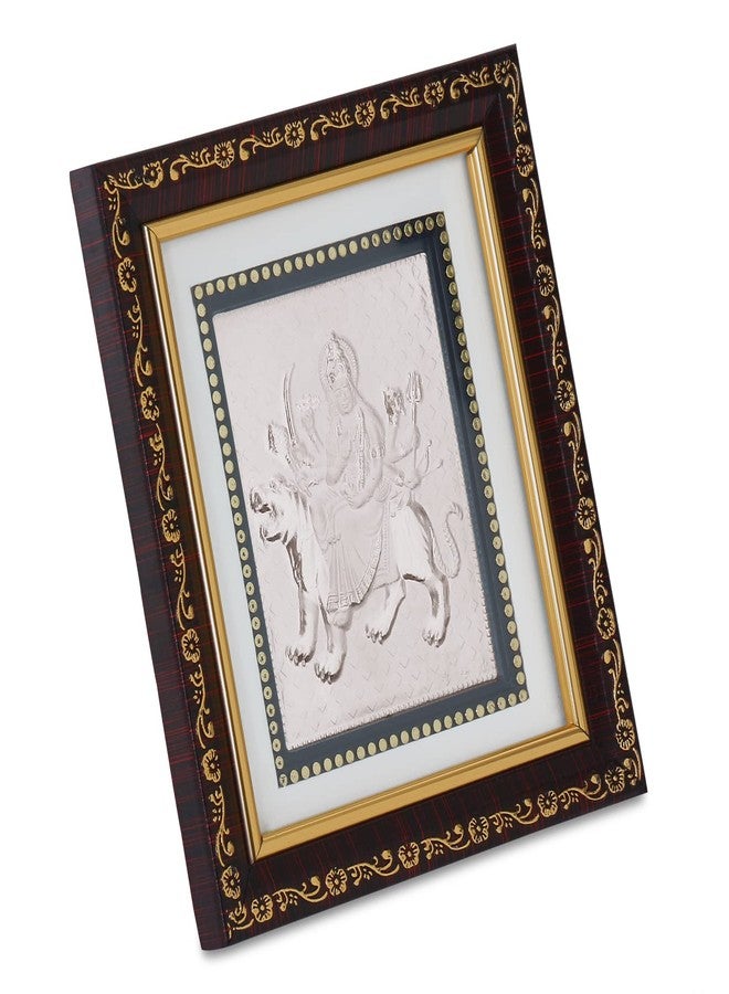 Osasbazaar Pure Silver Durga Mata Photo Frame, Ambe Mata Photo Frame - 99% Purity Certified - Image 2